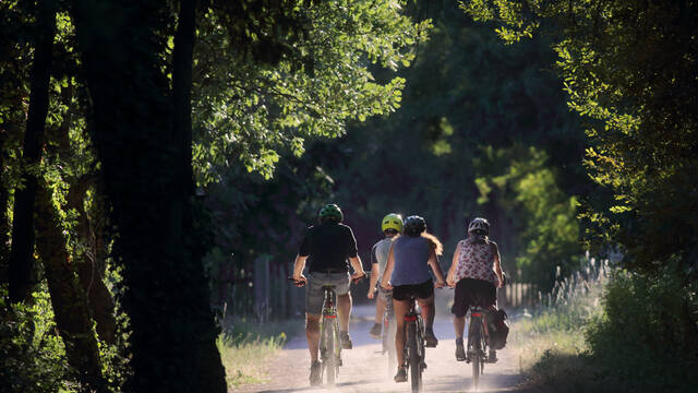 Vélos sur la Voie Verte Passa Païs ©G.Souche