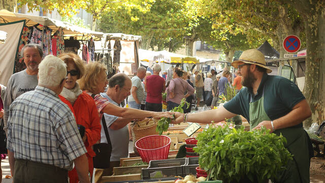 Le marché de Saint-Chinian ©G.Souche